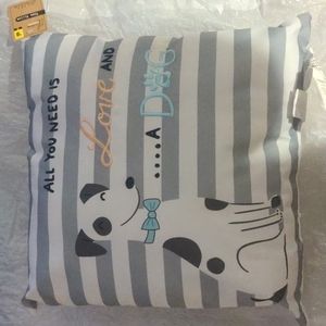 2 pack All you need is love and a dog 16x16 pillows